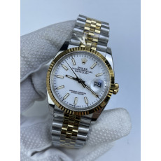 (준비완료/특급배송)NO.3100/롤렉스 데이저스트 36미리 최신형 옐로우 골드 콤비 화이트 바인덱스 QP공장