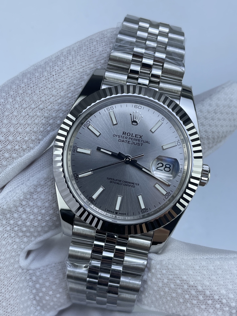 (준비완료/특급배송)NO.3186/롤렉스 데이저스트 126334 41미리 실버다이얼 바인덱스 QP공장