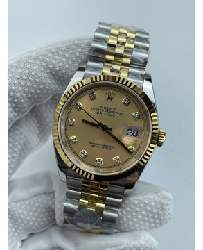 (국내발송1점 )롤렉스 데이저스트 126233 36미리 골드 다이얼 텐포인트 옐로우골드 콤비  QP공장